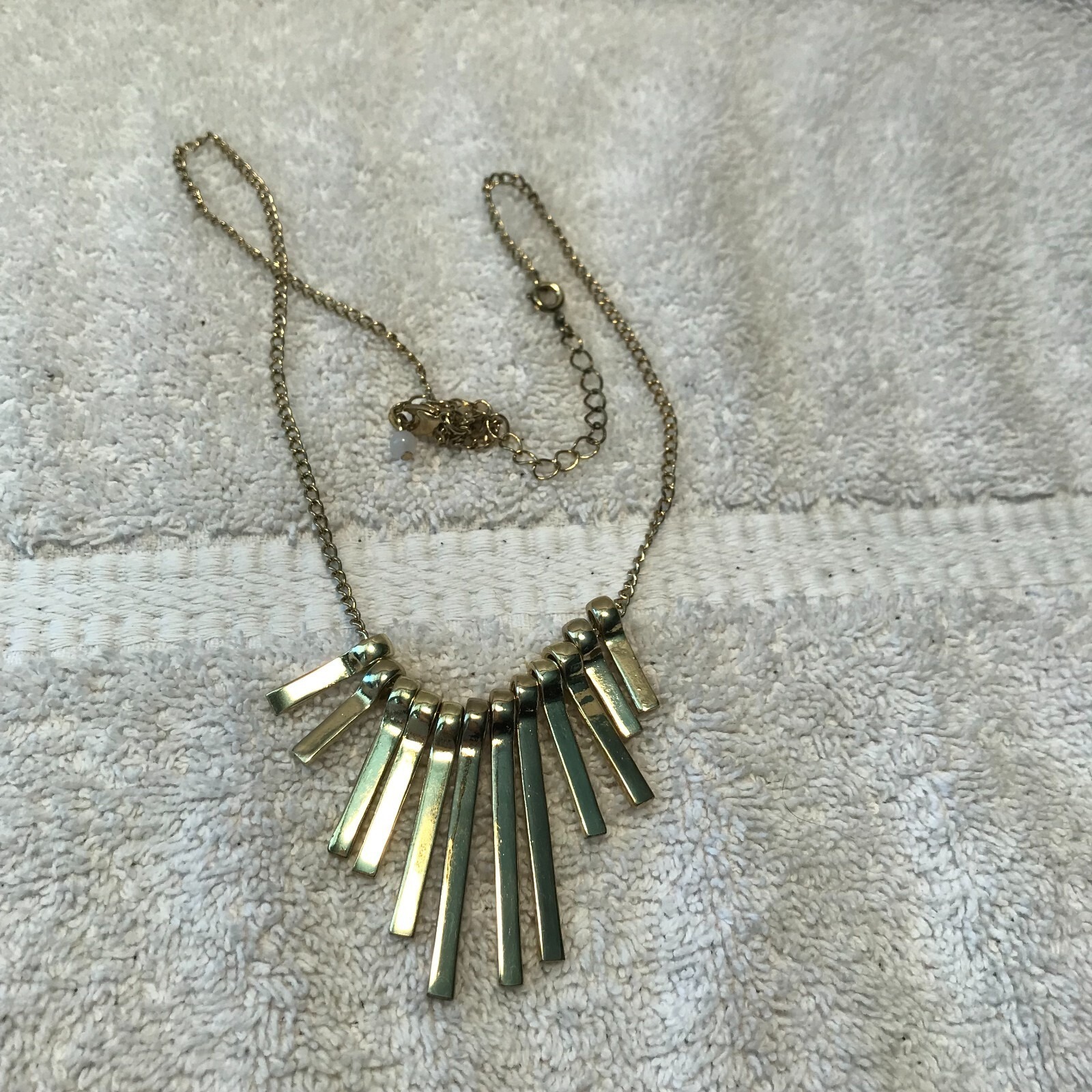 Avon Necklace By Mark Reversible Line Up Necklace Gold Tone Brand New